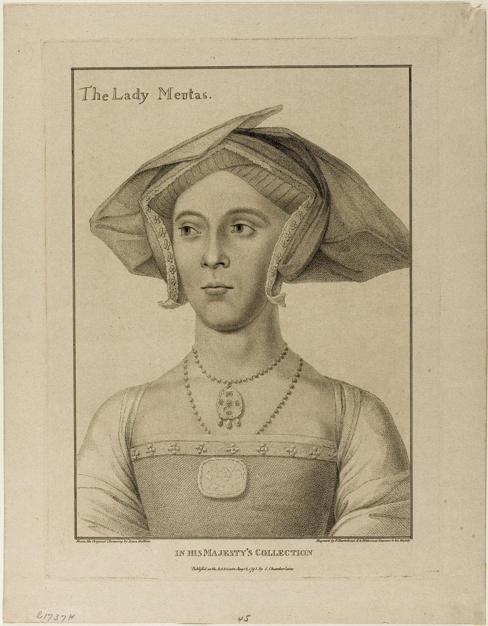 Lady Meutas door Francesco Bartolozzi