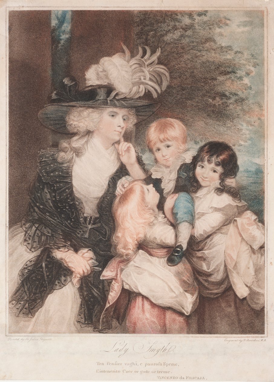 Lady Smith en haar kinderen, 1789 door Francesco Bartolozzi