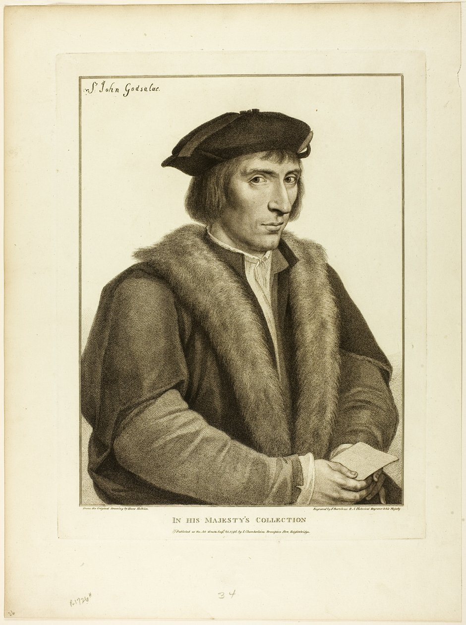 Sir John Godsalve door Francesco Bartolozzi