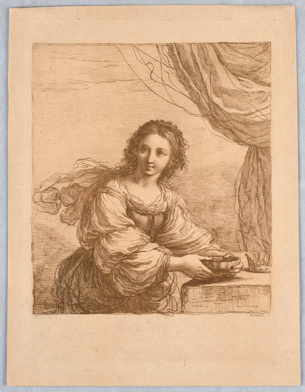 Sophonisba, met een kom door Francesco Bartolozzi