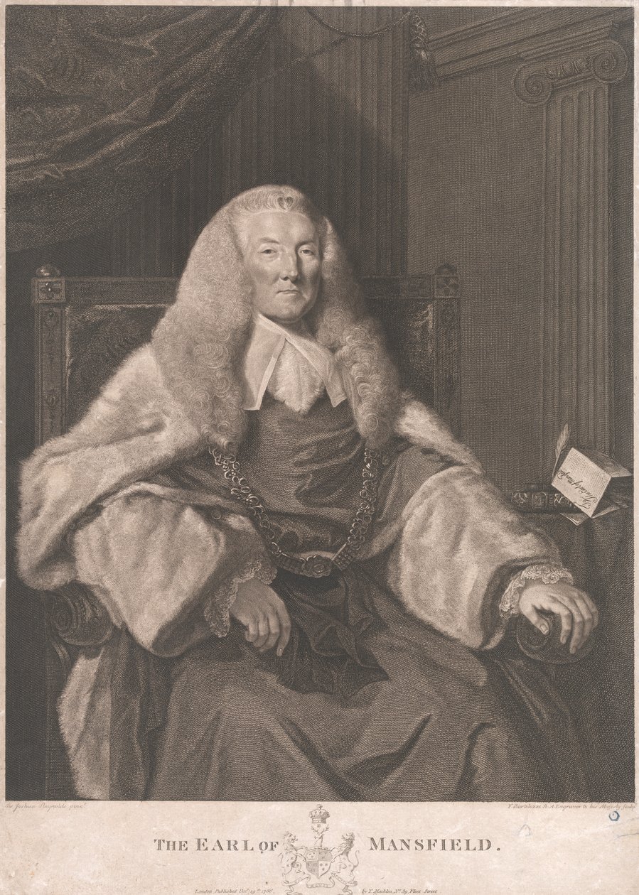 William Murray, eerste graaf van Mansfield door Francesco Bartolozzi