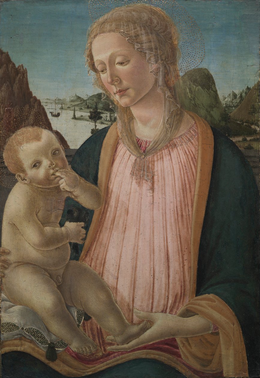 Madonna en Kind, ca. 1475-1480 door Francesco Botticini