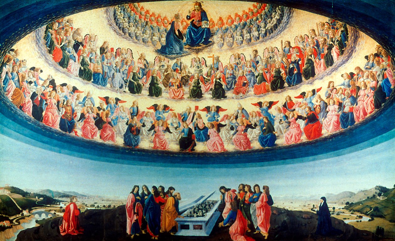 De tenhemelopneming van de Maagd, ca. 1475-1476 door Francesco Botticini