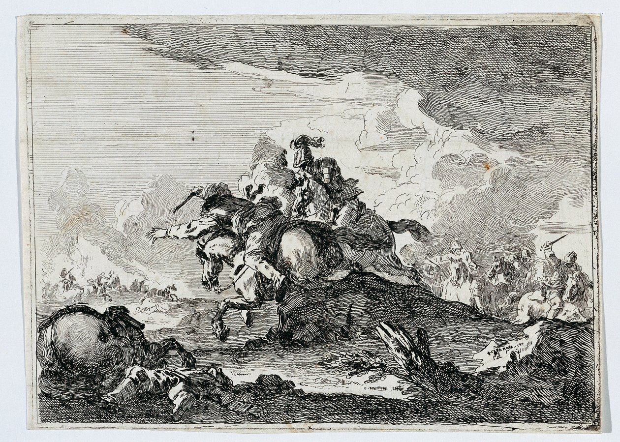 Ruitergevecht door Francesco Casanova