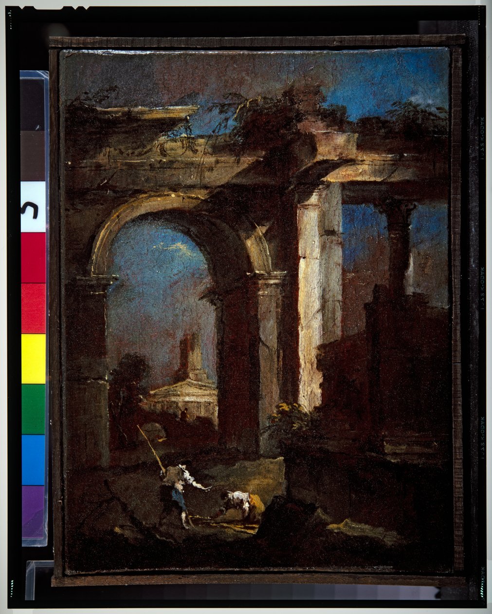 Een Capriccio paar door Francesco Guardi