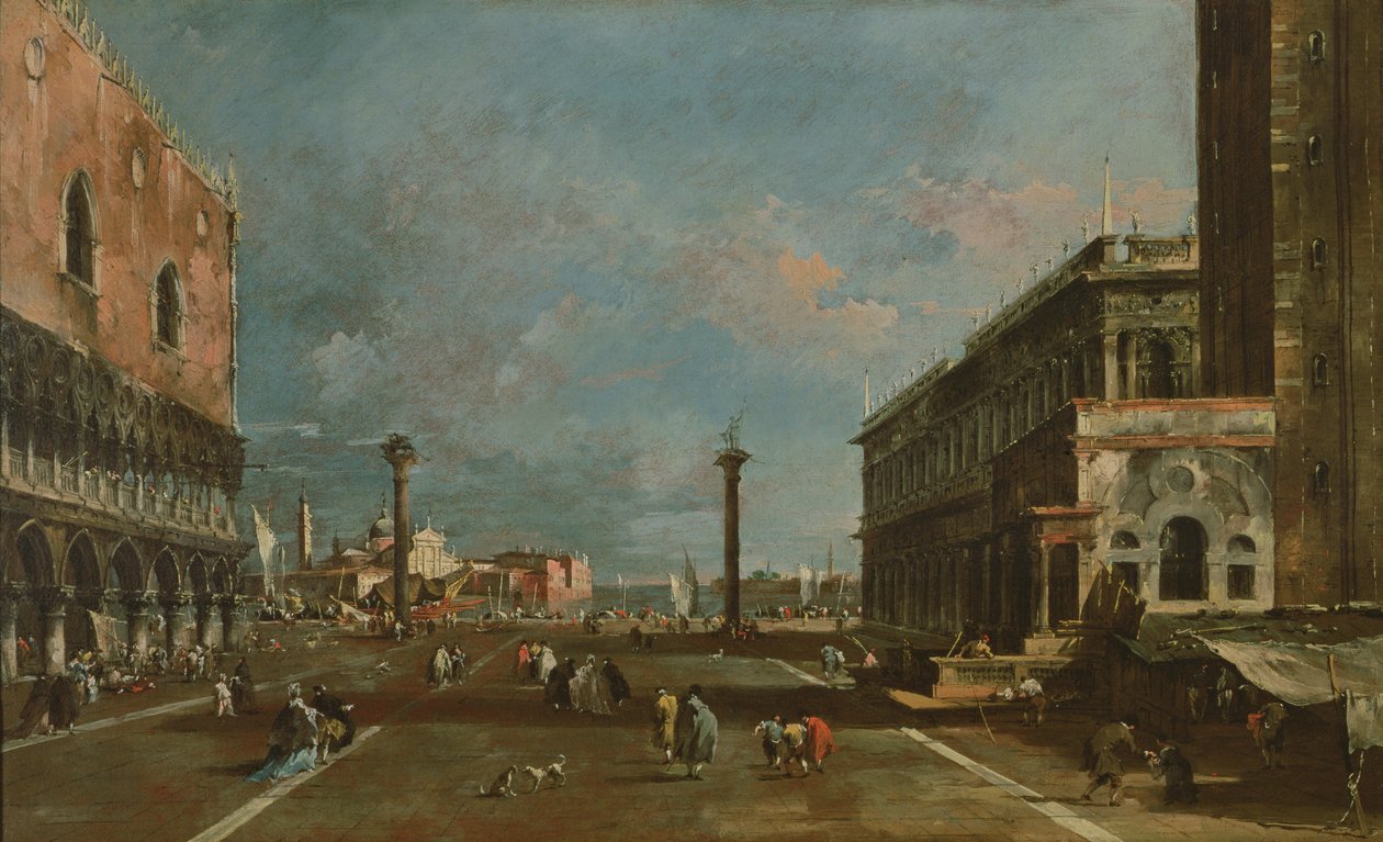 San Marco Piazzetta, Venetië door Francesco Guardi