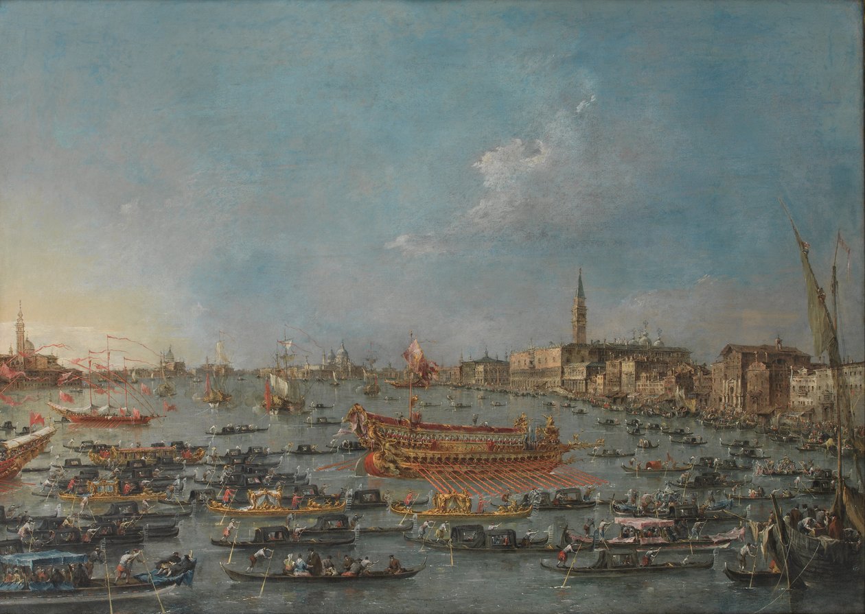 Het Bucintoro Festival van Venetië door Francesco Guardi