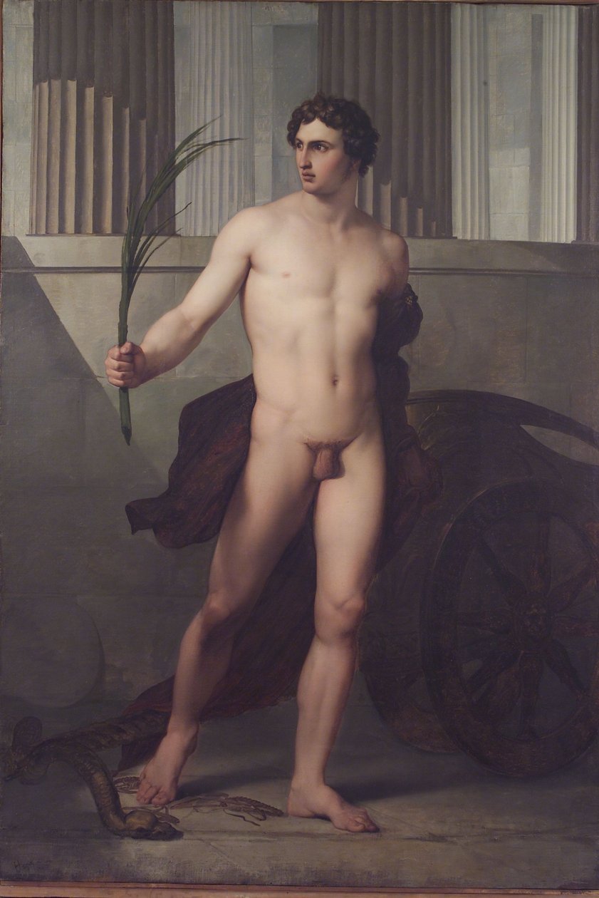Italiaans:  Atleta trionfante De zegevierende atleet door Francesco Hayez