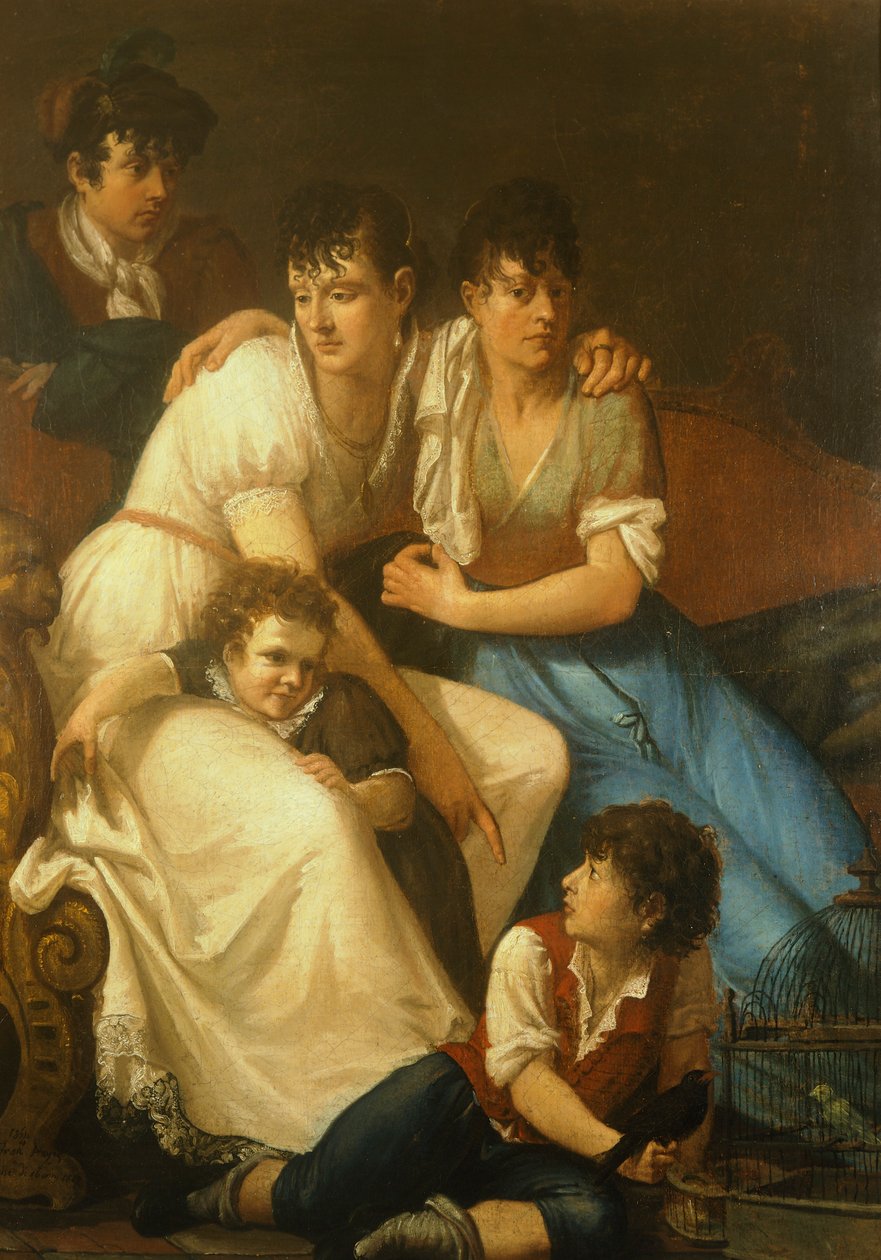 De familie Hayez door Francesco Hayez