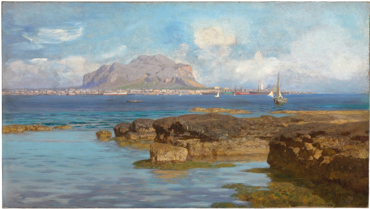 Monte Pellegrino, Palermo, Sicilië door Francesco Lojacono