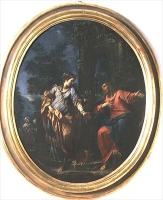 Christus en de Vrouw van Samaria door Francesco Monti
