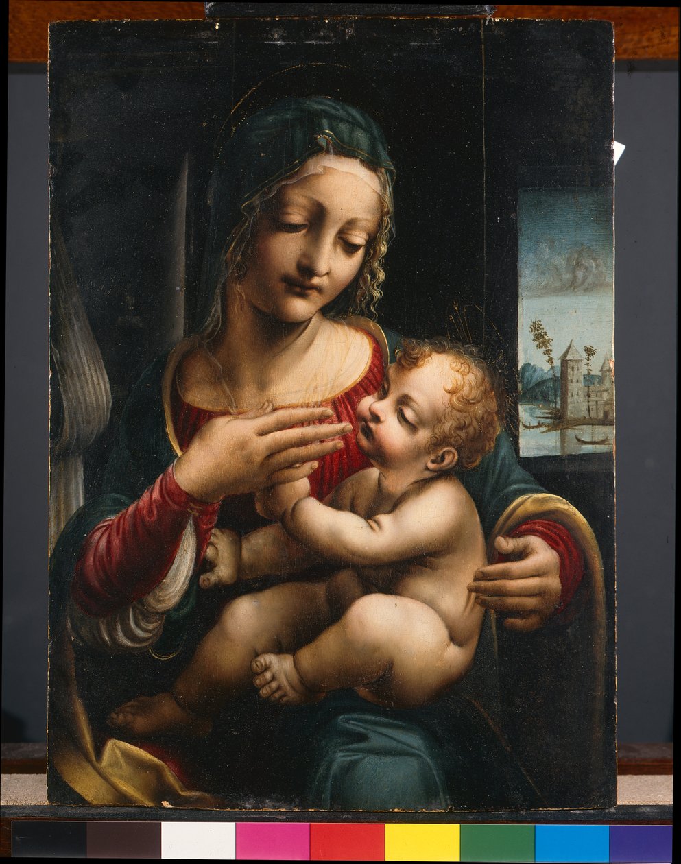 Maagd en Kind, ca. 1490-1500 door Francesco Napoletano