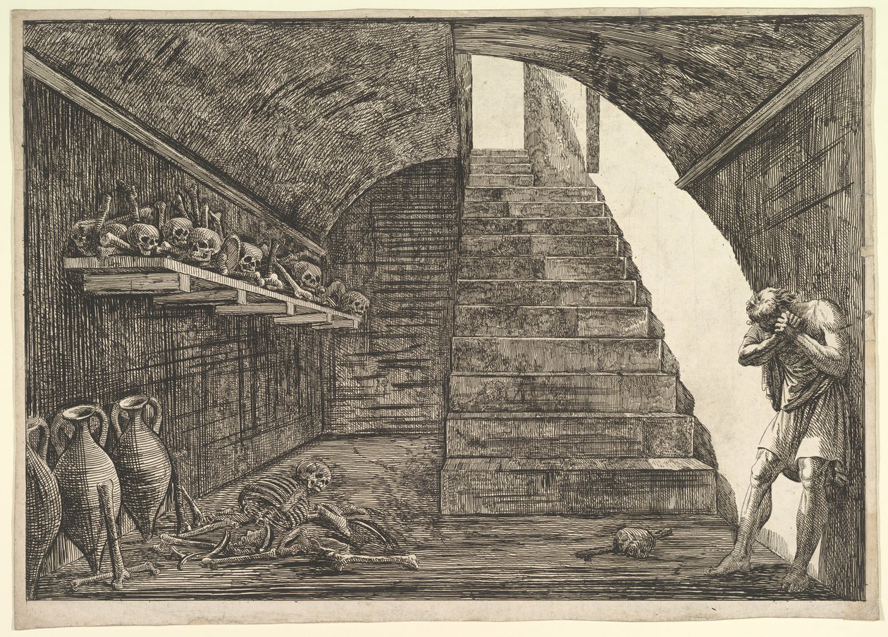 Gevangenisscène door Francesco Piranesi