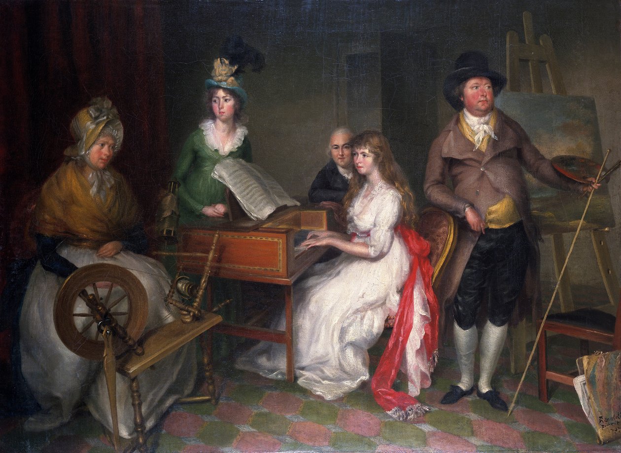 Thomas Jones, 1742-1803 en zijn familie door Francesco Renaldi