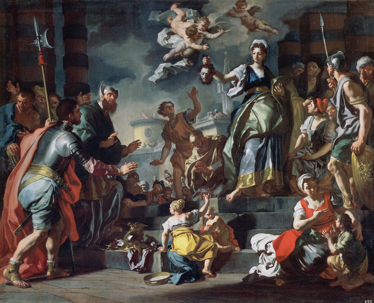 Judith met het hoofd van Holofernes door Francesco Solimena