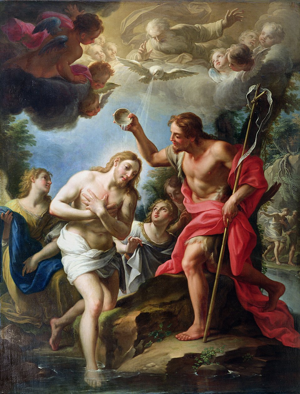De Doop van Christus door Francesco Trevisani