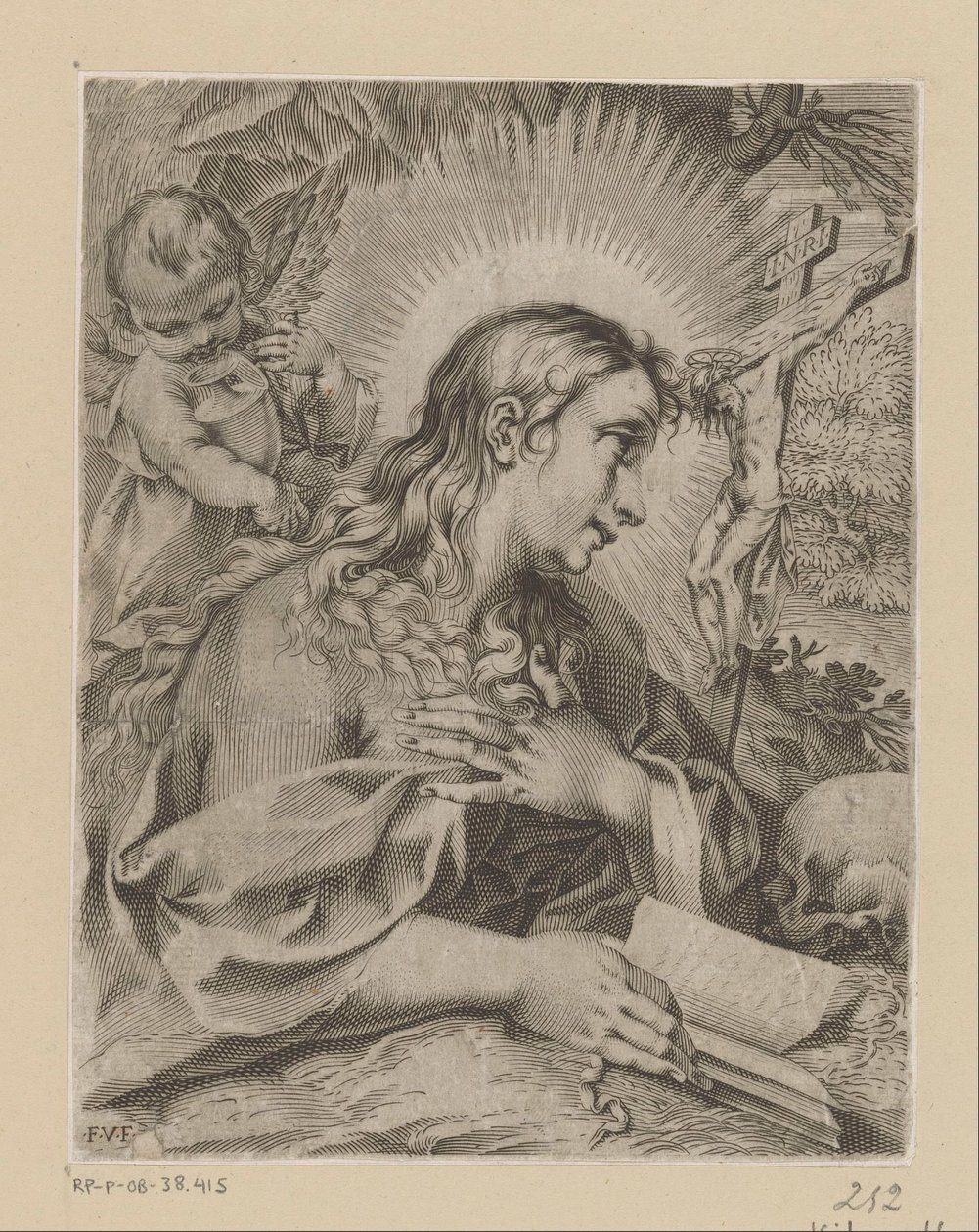 Boetvaardige Maria Magdalena door Francesco Villamena