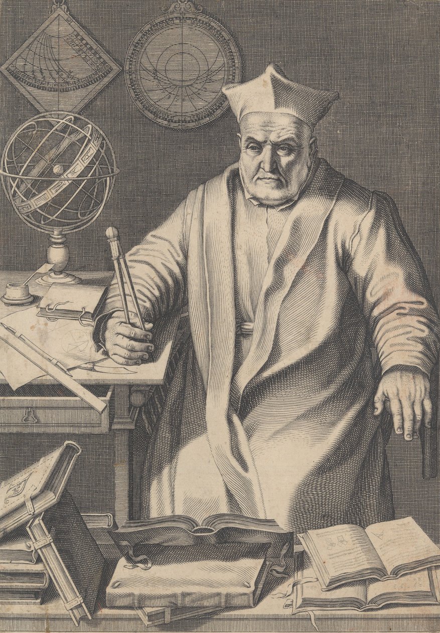Portret van Kardinaal Christopher Clavius, 1606 door Francesco Villamena