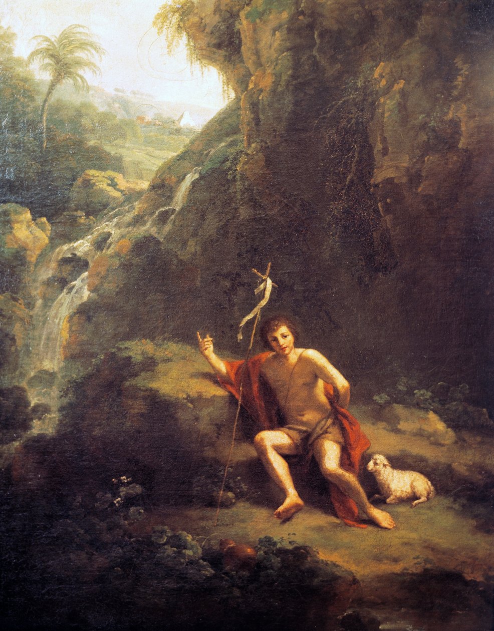 Landschap met Johannes de Doper door Francesco Zuccarelli
