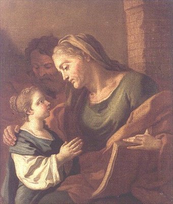 Sint Anna onderwijst het Christuskind door Francesco de Mura