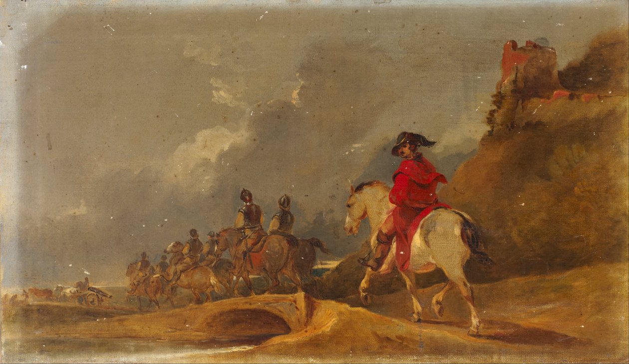 Cavalerie in een Landschap door Francis Bourgeois