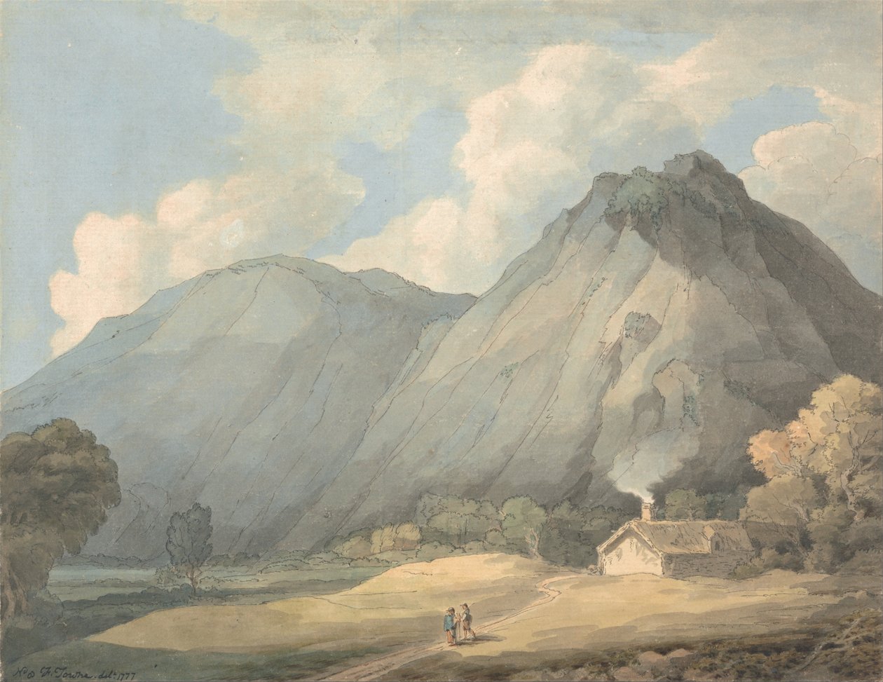 Bij Aberddeola, Noord-Wales door Francis Towne