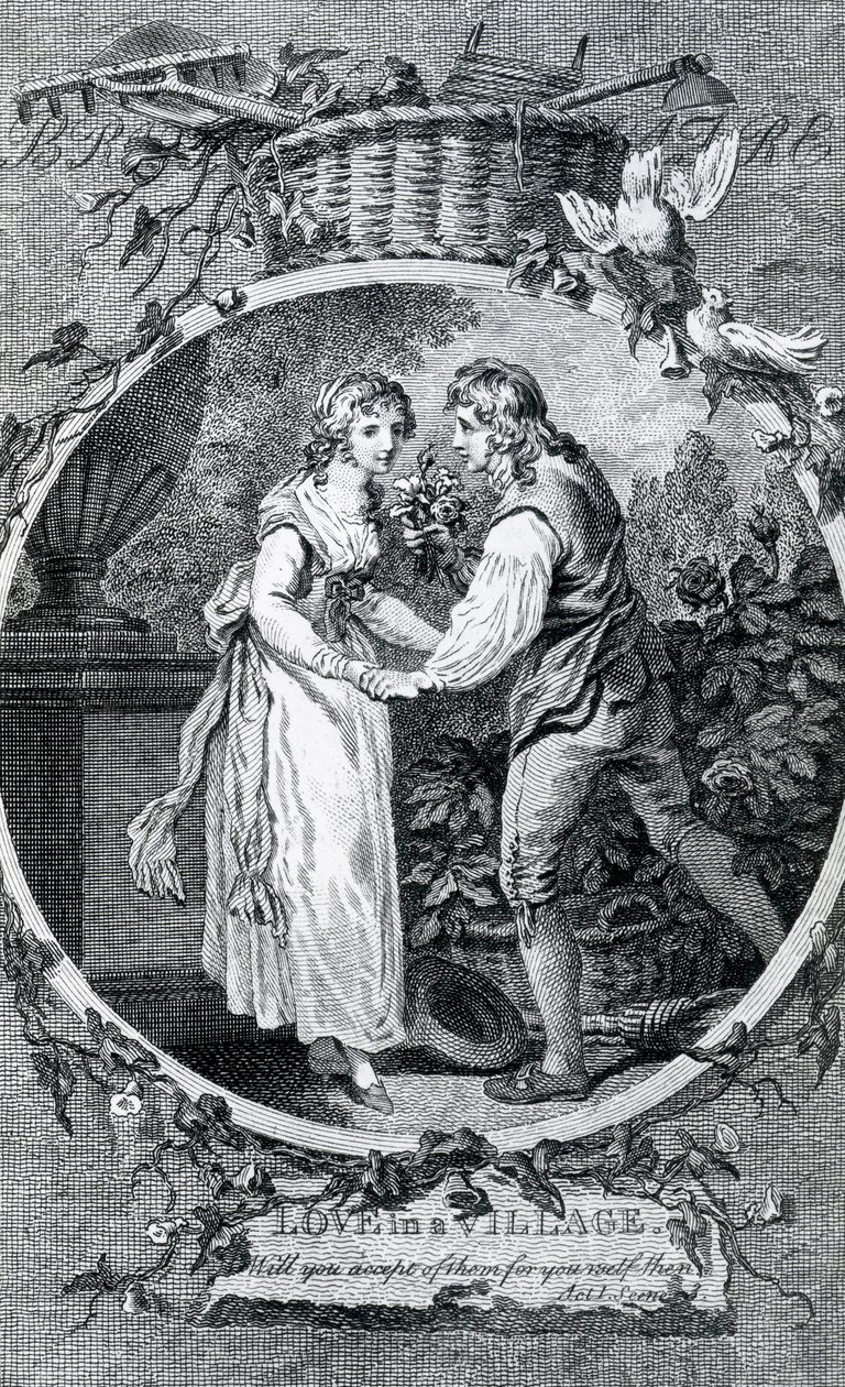 Liefde in een dorp door Francis Wheatley