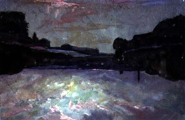 Rivier-Zonsondergang door Francis Abel William Taylor Armstrong