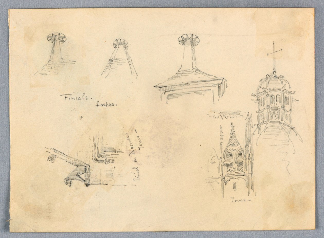 Architectonische schetsen, Loches en Tours door Francis Augustus Lathrop