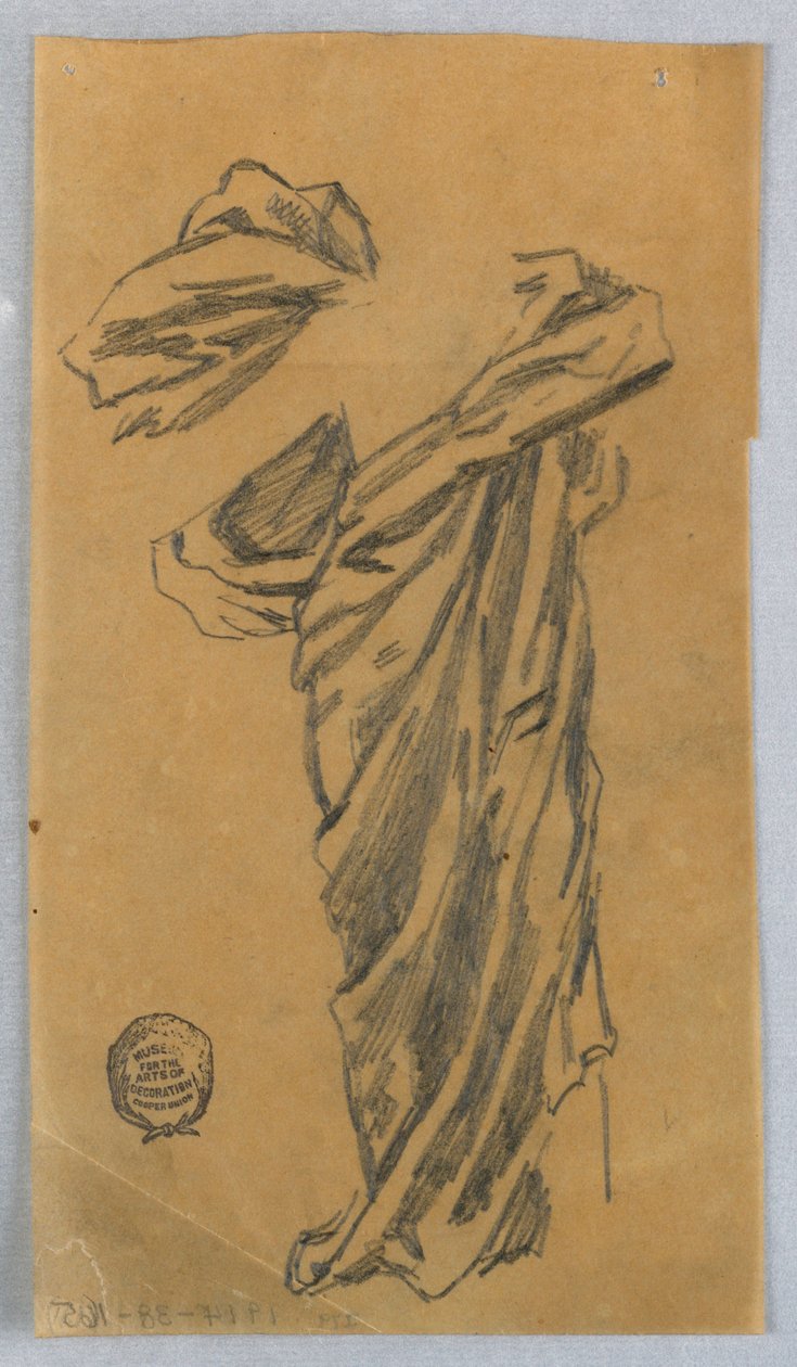 Studie van draperie door Francis Augustus Lathrop