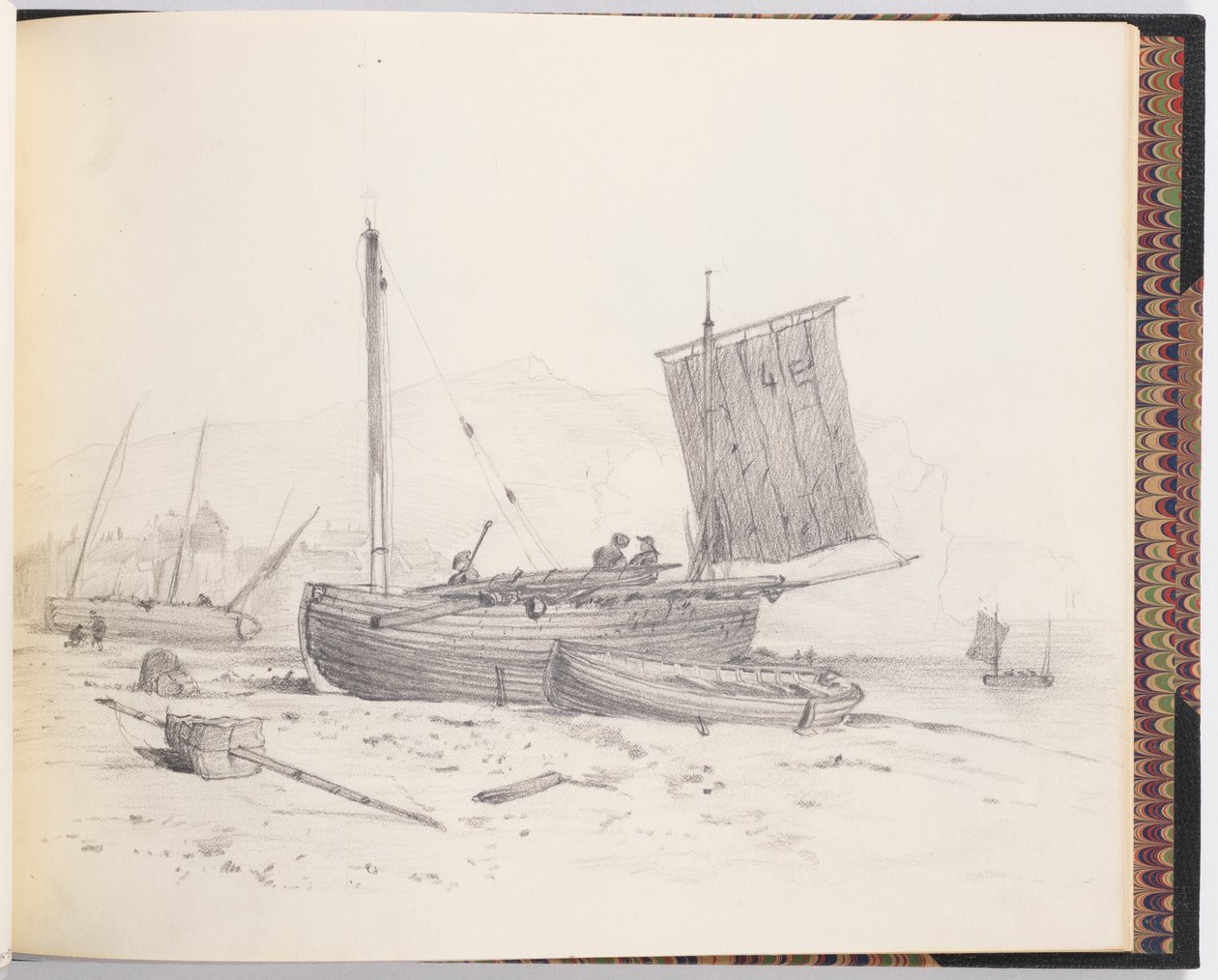 Vissersboten door Francis Augustus Lathrop