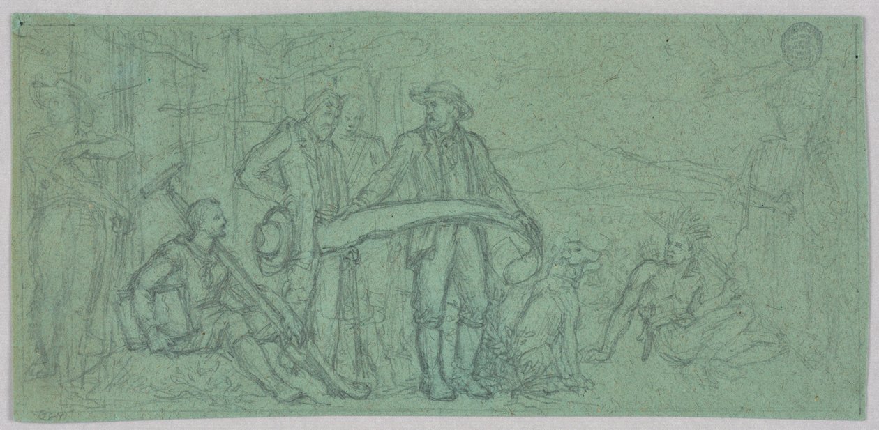 Schets voor een Muurschildering door Francis Augustus Lathrop