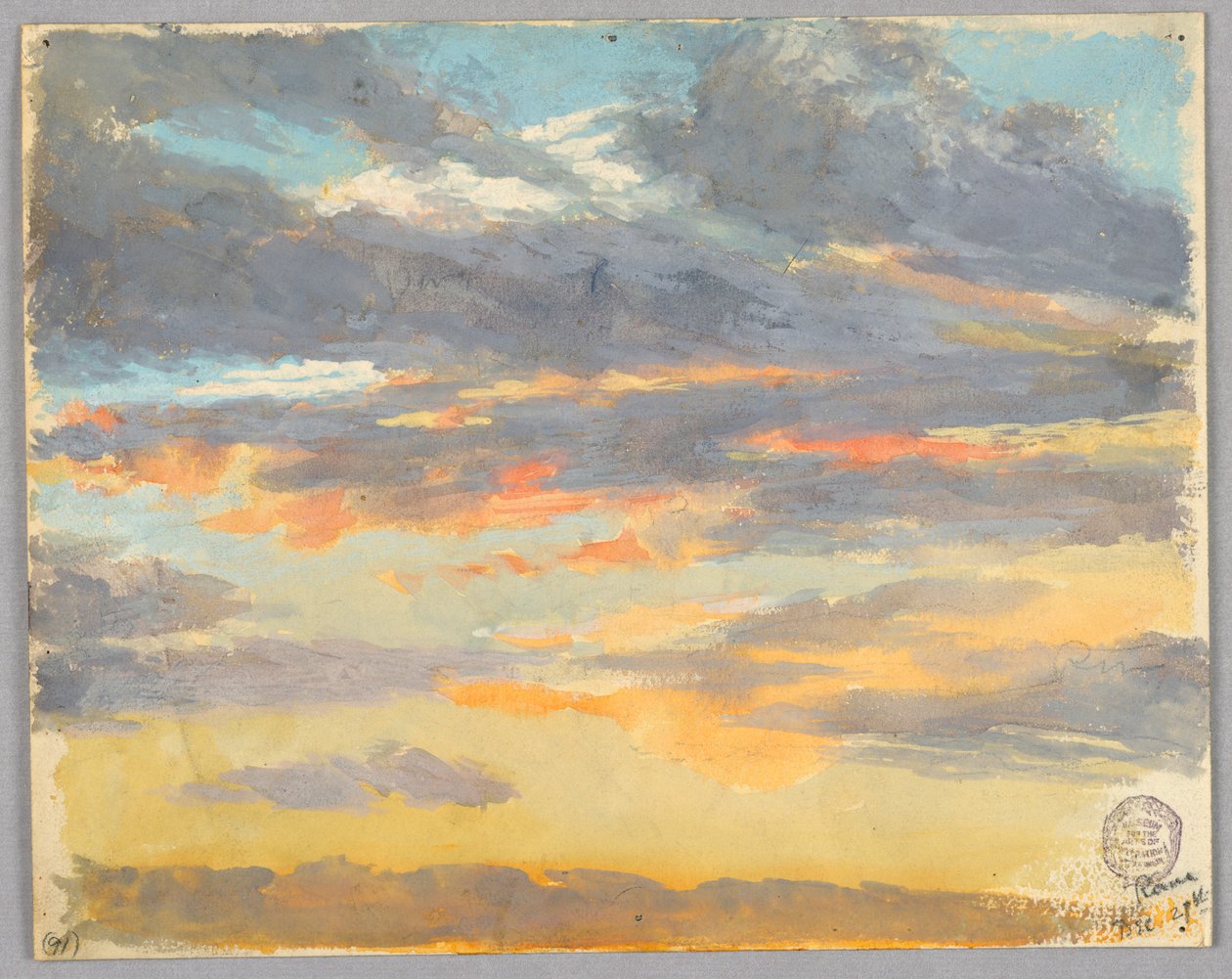 Studie van wolken, Rome, Italië door Francis Augustus Lathrop