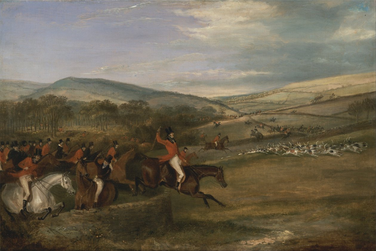 De jacht op Berkeley, 1842: Volledige schreeuw door Francis Calcraft Turner