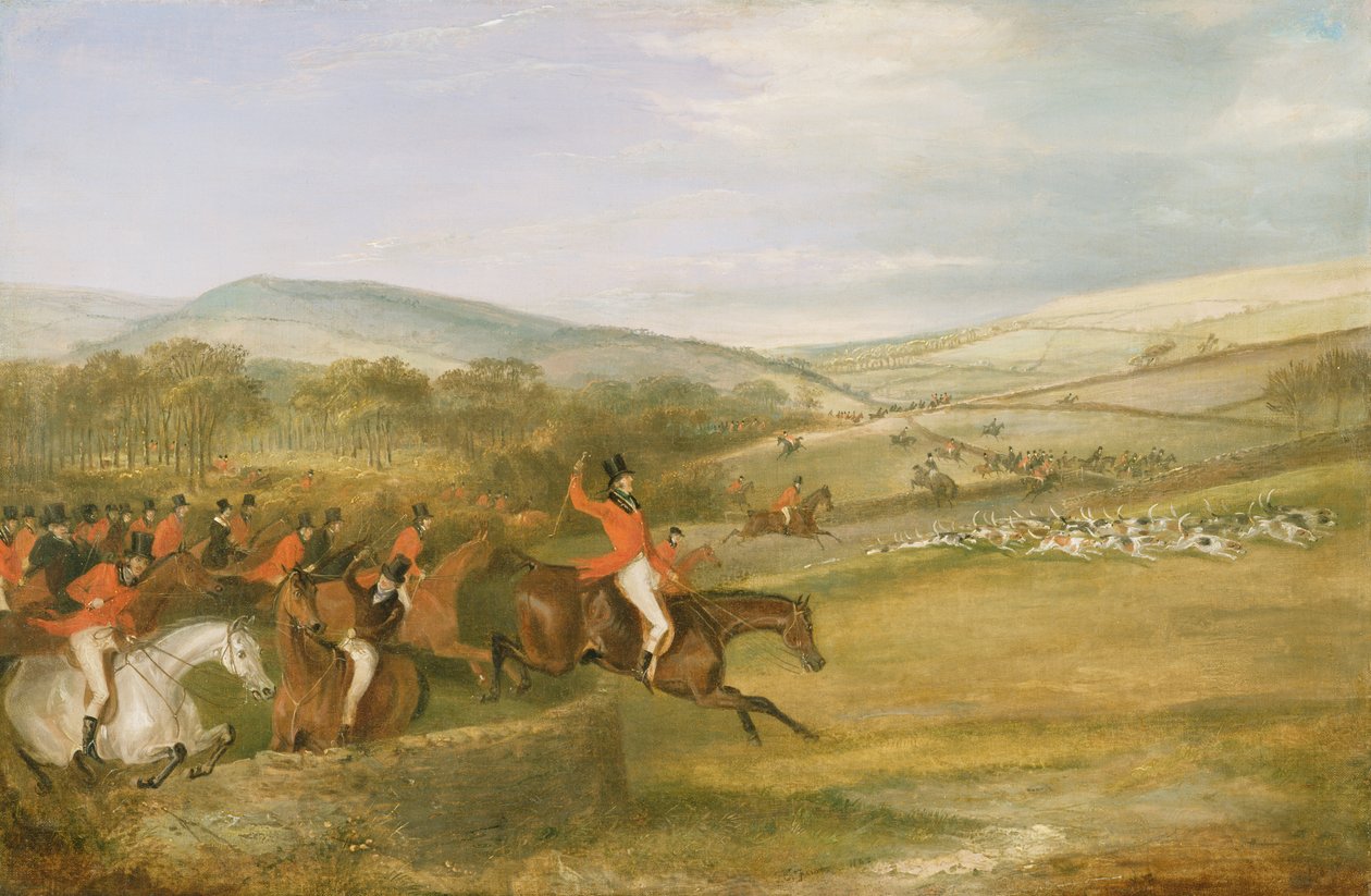 De Berkeley Hunt, Full Cry, 1842 door Francis Calcraft Turner
