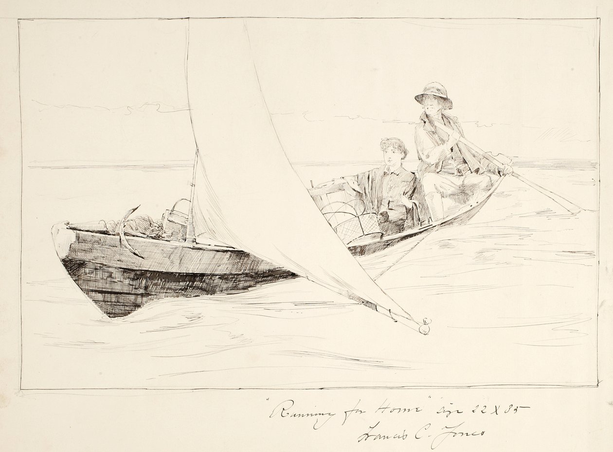 Rennen naar huis door Francis Coates Jones