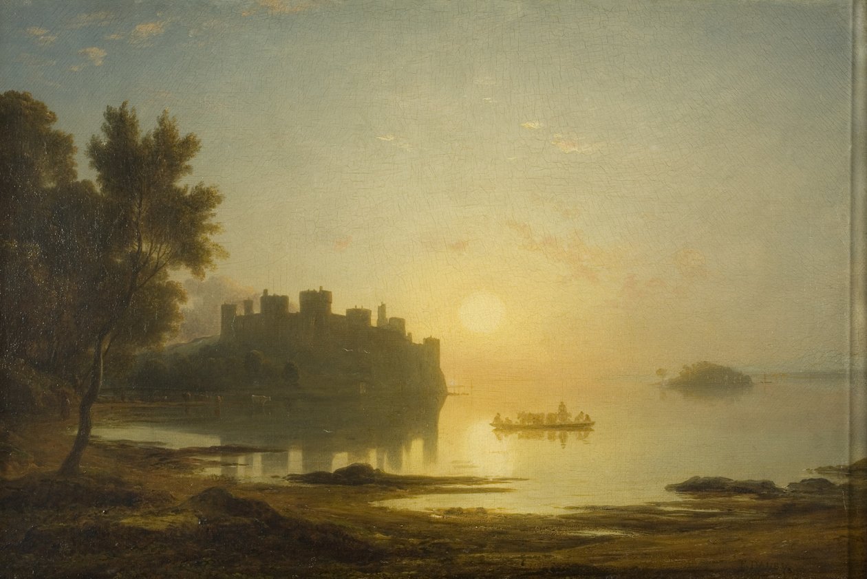 Conway Castle, c.1825 door Francis Danby