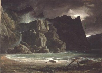 Uitzicht op een Meer in Noorwegen door Francis Danby