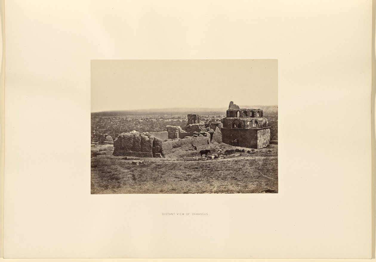 Damascus in de verte door Francis Frith