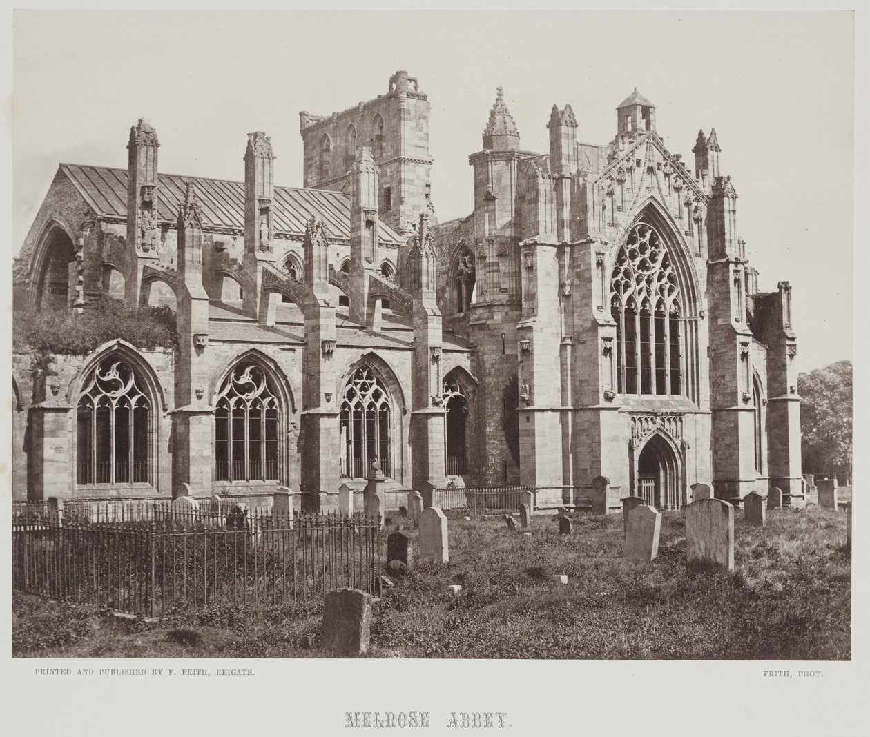 Melrose Abbey, c.1857 door Francis Frith