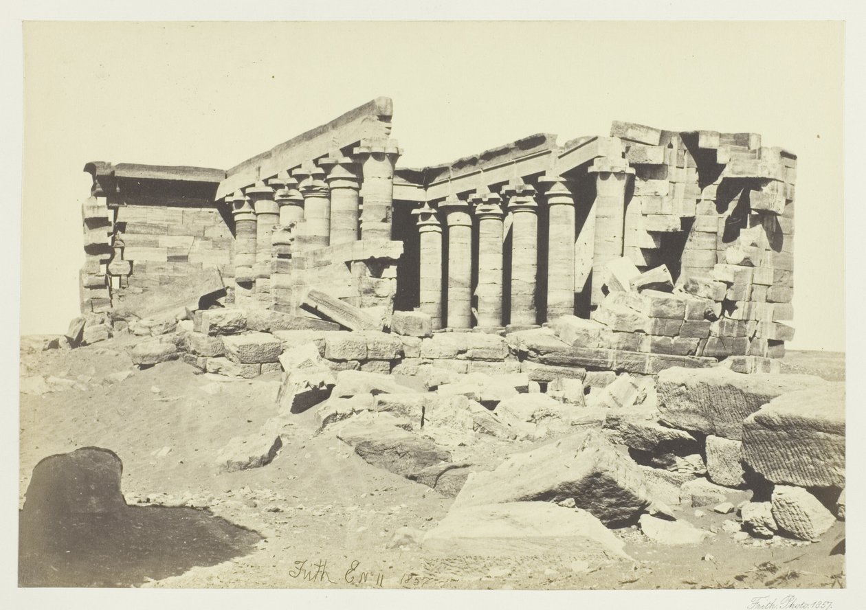 De tempel van Maharaka, Nubië door Francis Frith