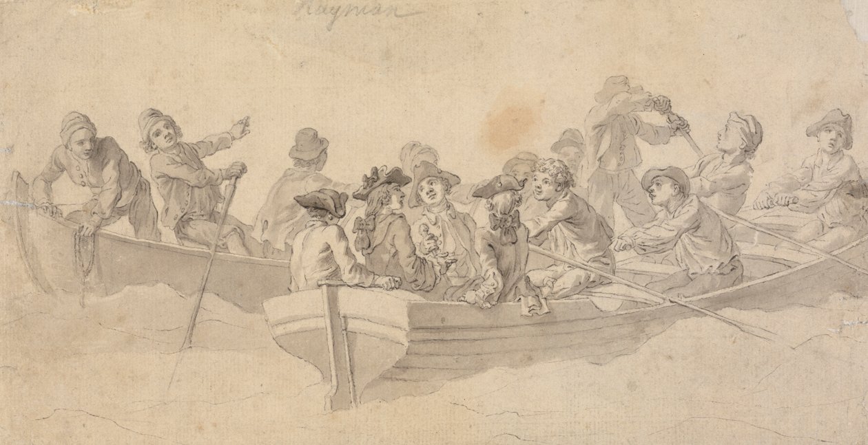 Figuren in Boten door Francis Hayman