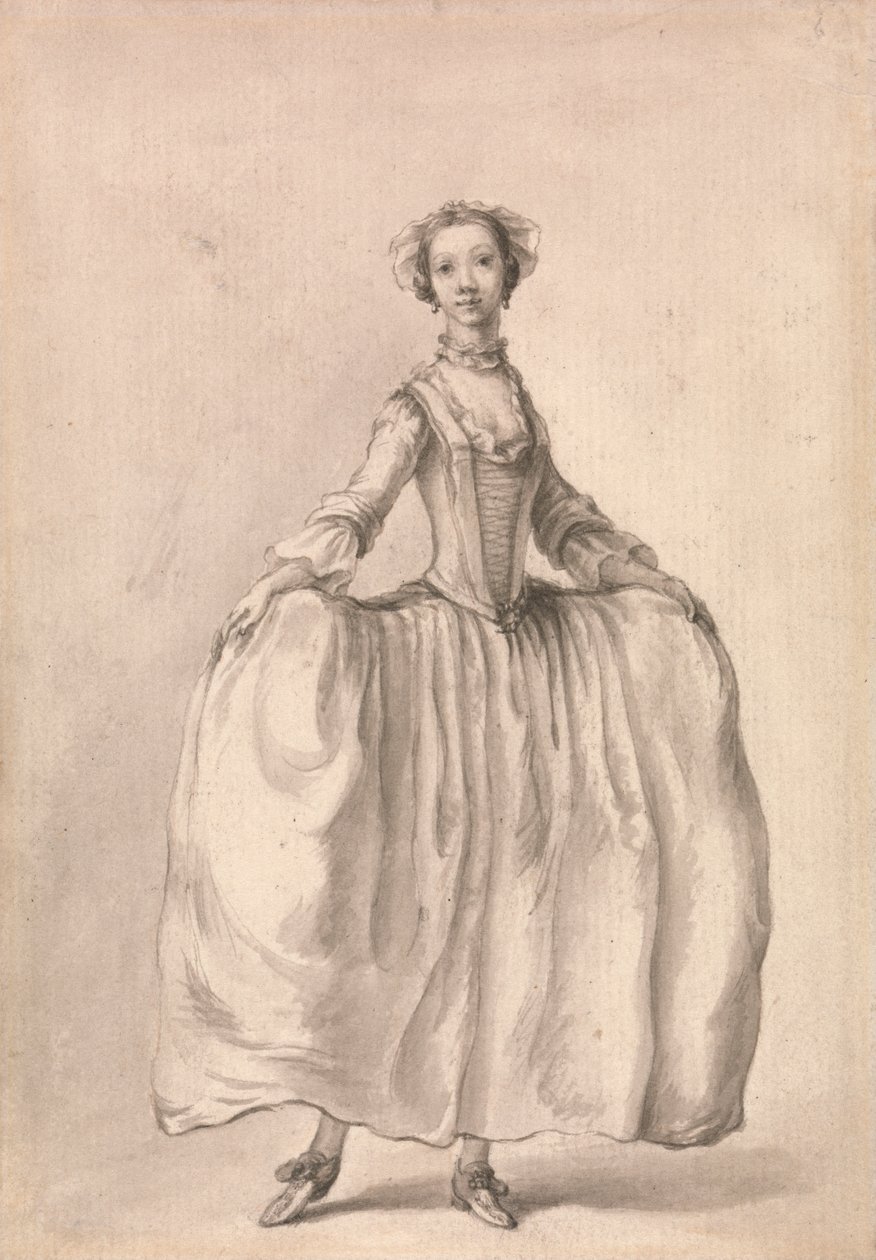 Staand Beeld van een Dame door Francis Hayman