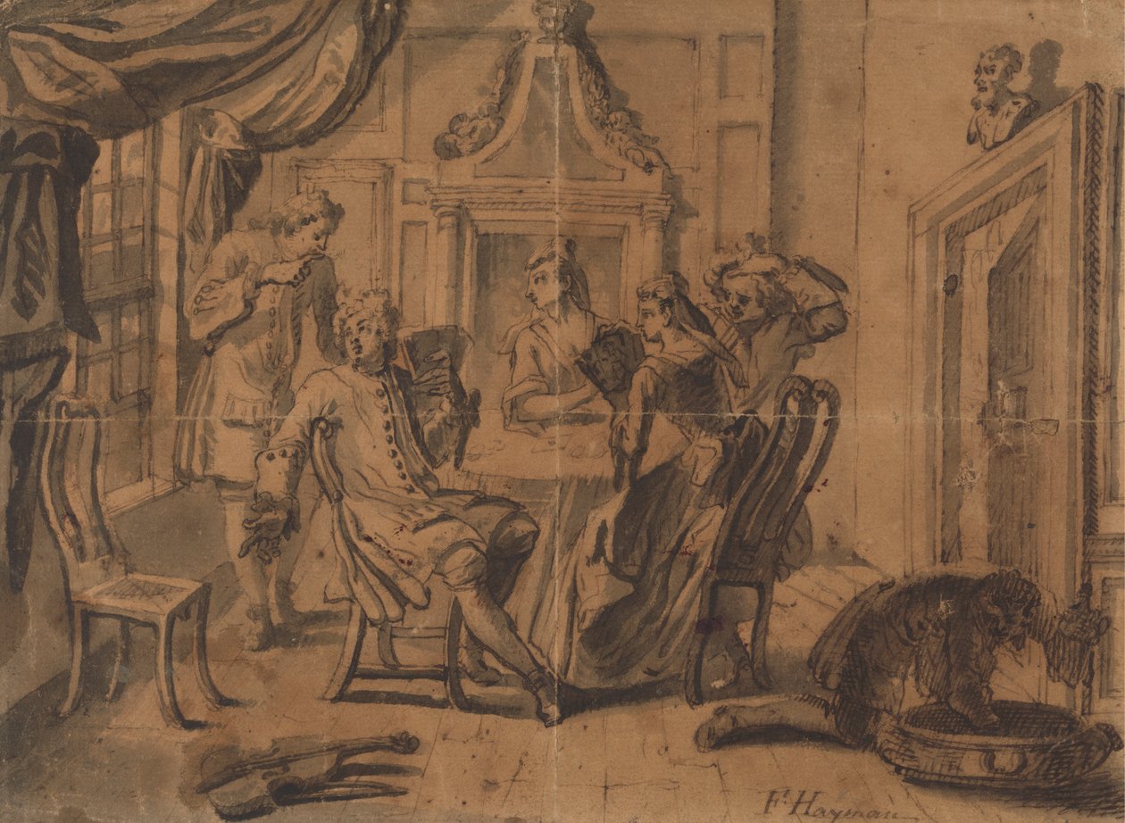 Het Kaartspel door Francis Hayman