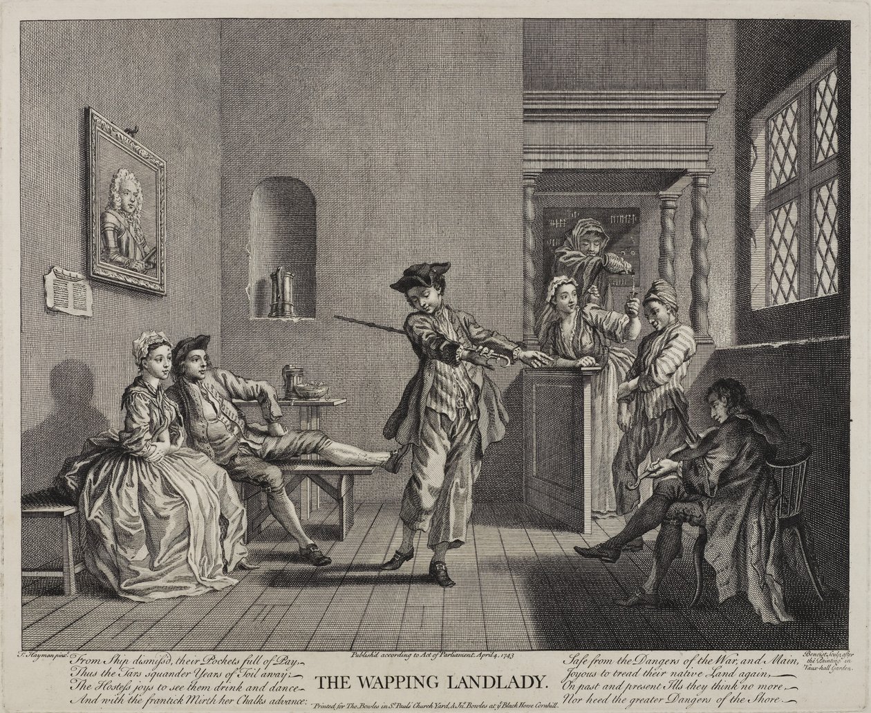 The Wapping Landlady, 1743 door Francis Hayman