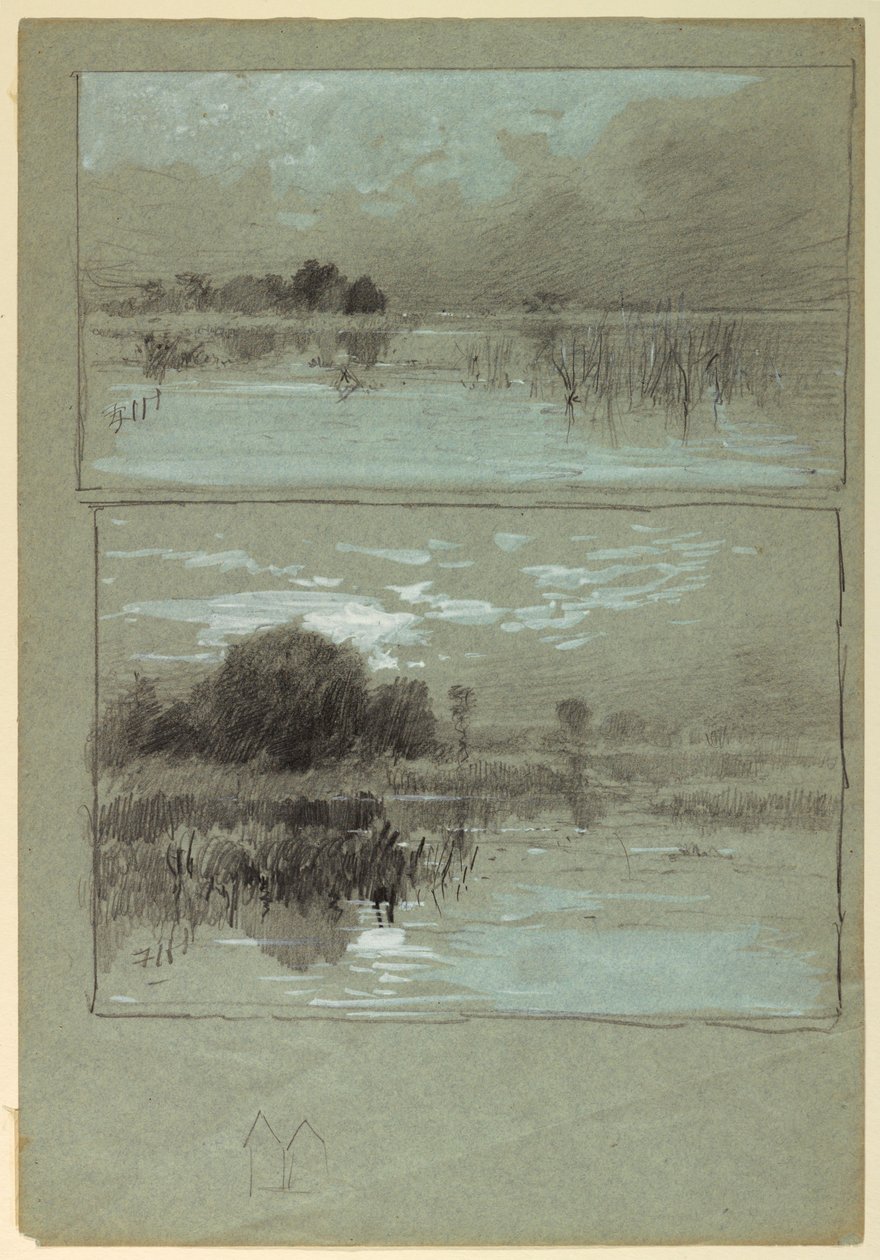 Studie van een meer door Francis Hopkinson Smith