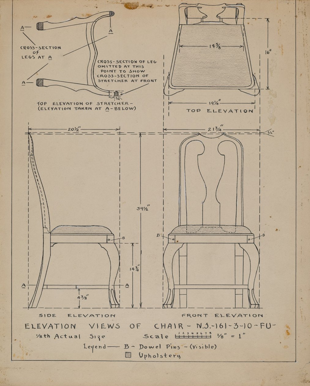 Stoel door Francis Law Durand