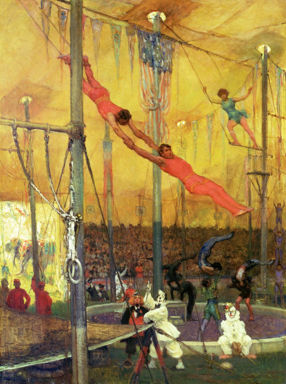Trapeze artiesten door Francis Luis Mora