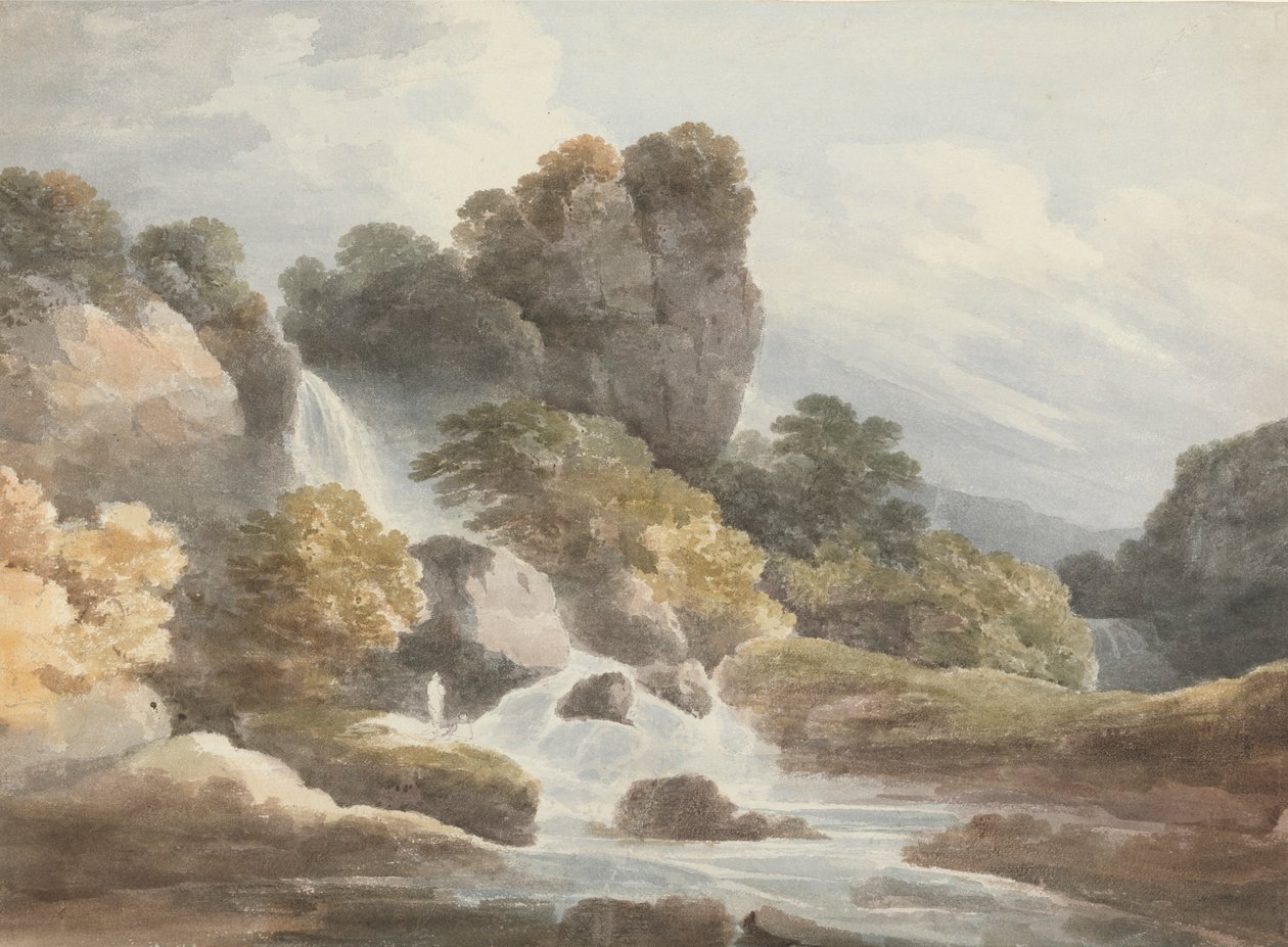 Waterval door Francis Nicholson