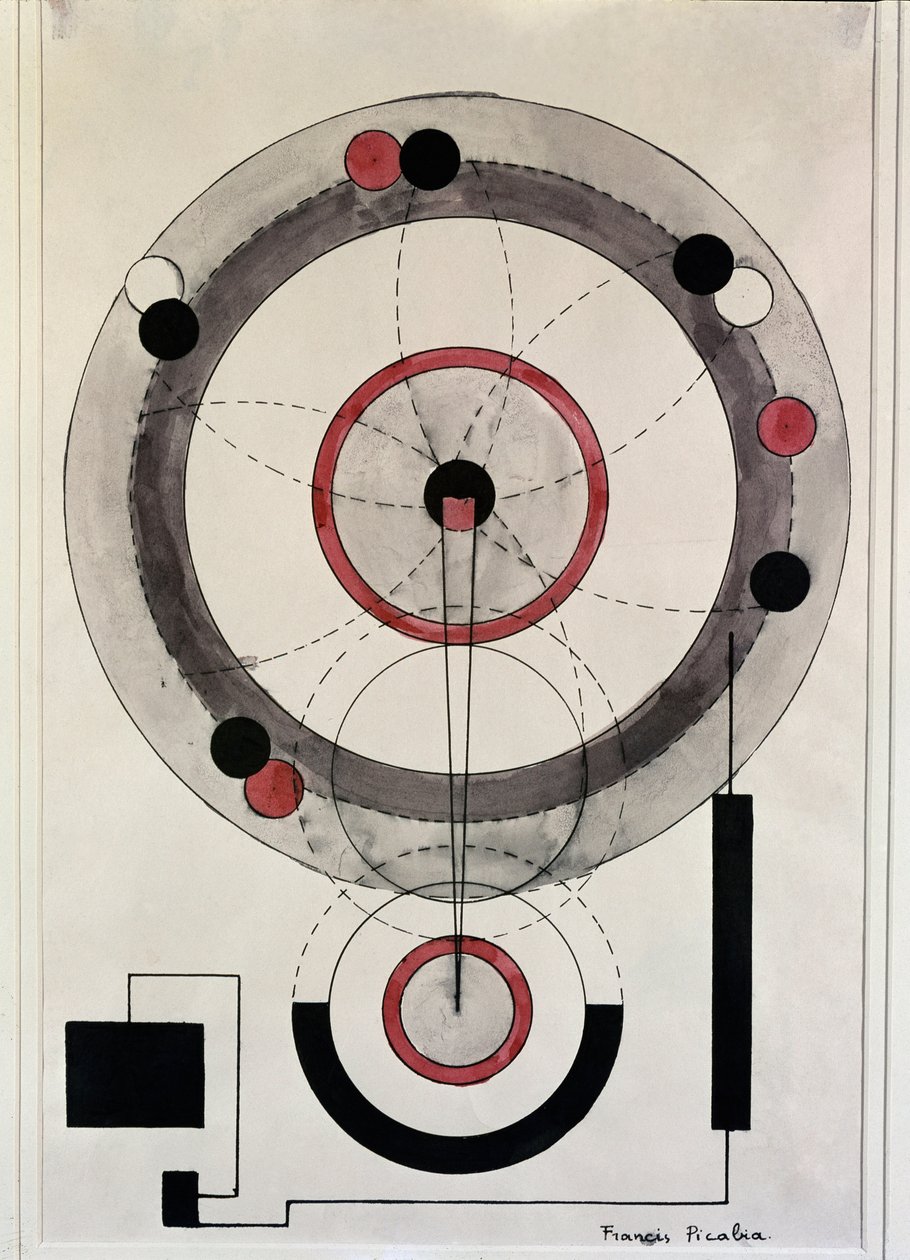Zonder titel (aquarel) door Francis Picabia
